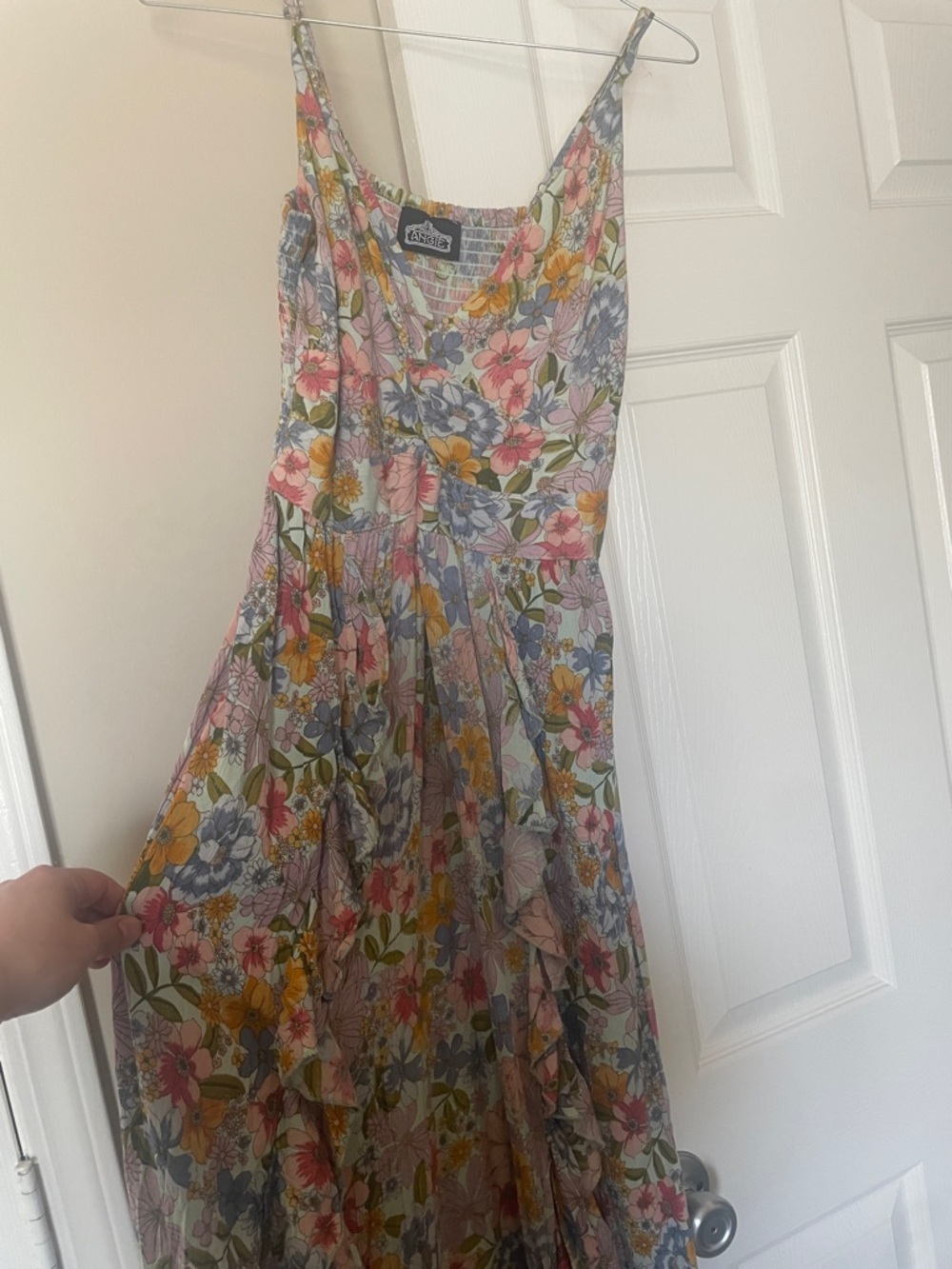Floral Tiered Maxi Dress - Pink Floral - Picture 2 of 4
